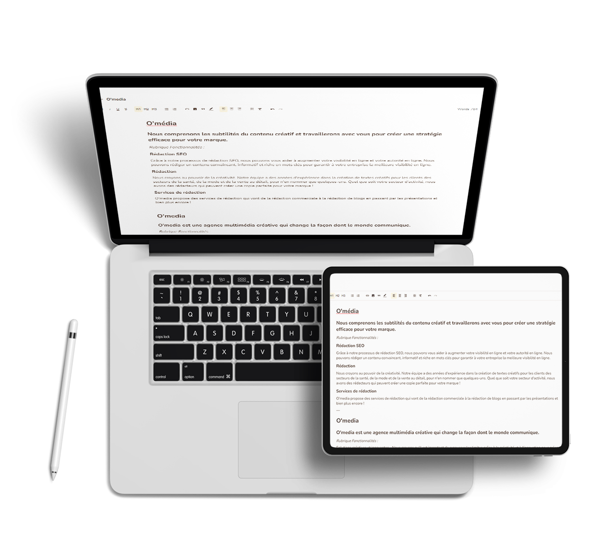 Copywriting, création de contenu, rédaction web - O'media - Agence digitale multimédia, création de sites haut de gamme, communication visuelle